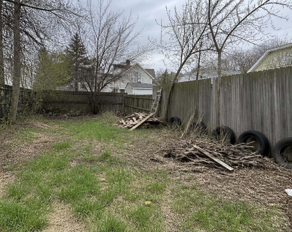 Yard Cleanup & Landscaping — Mandan before